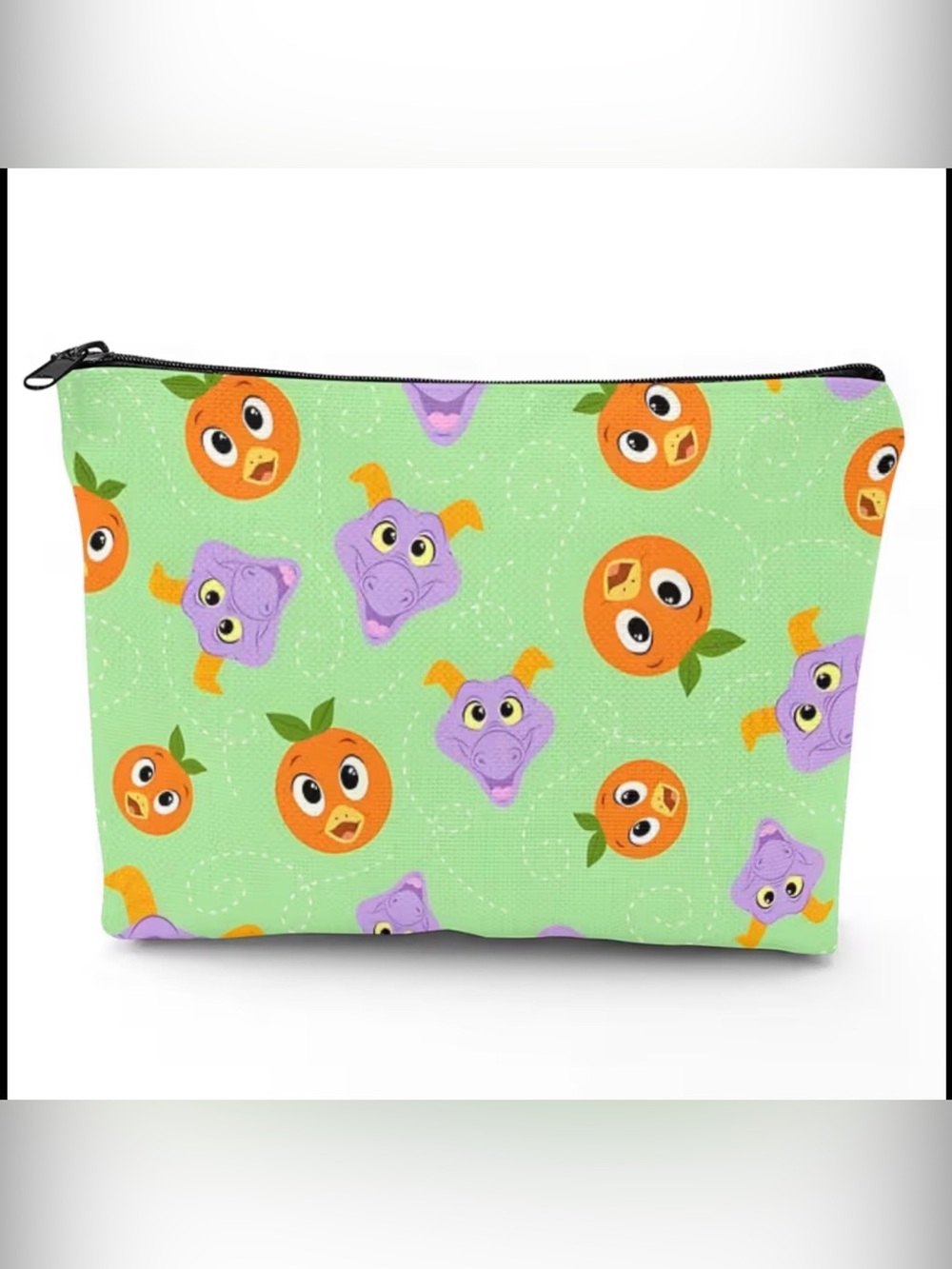 Orange Bird & Figment Makeup Bag